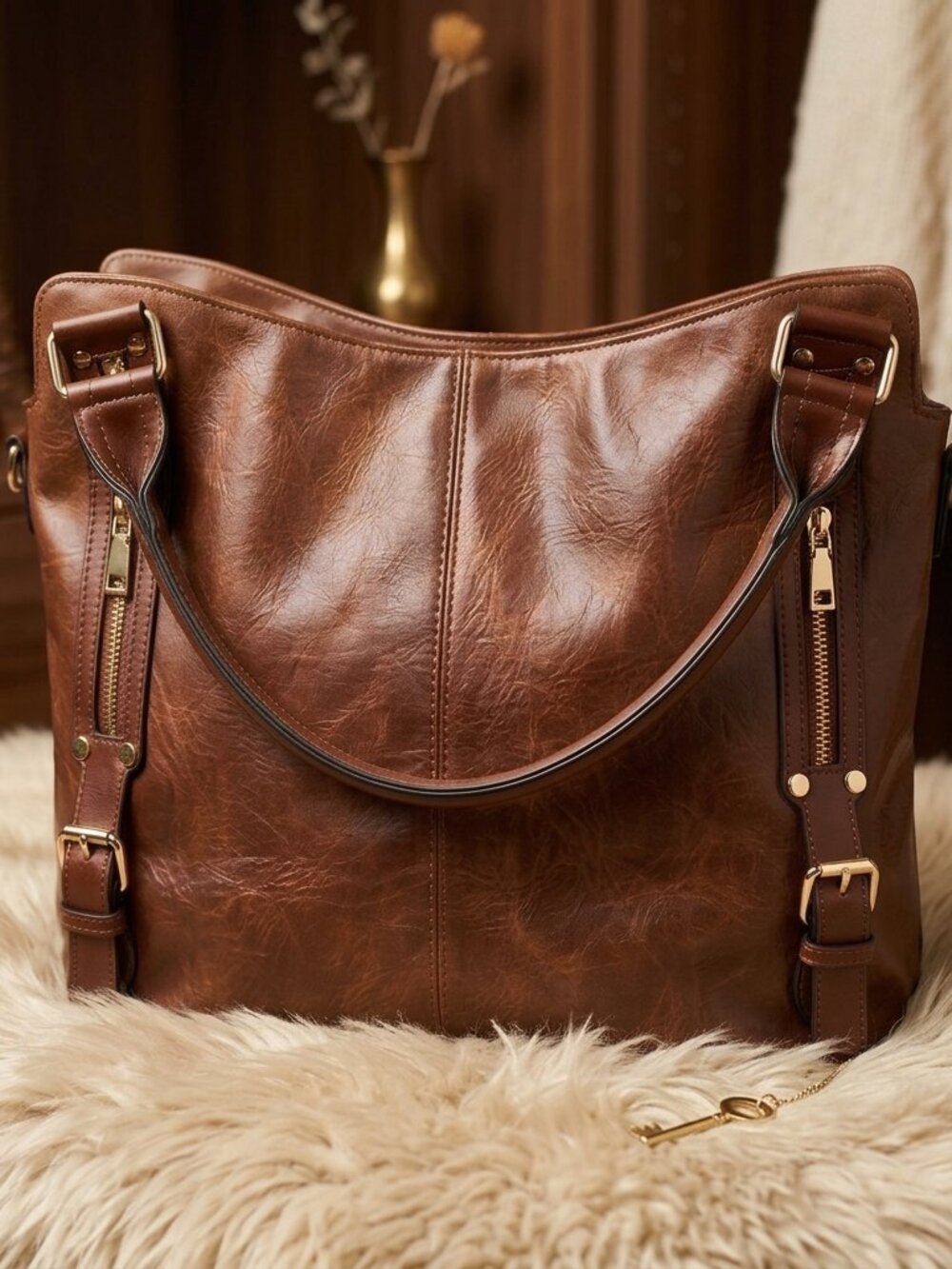 ITSCOZY Brown Tote Handbag – New With Tags (No Strap)